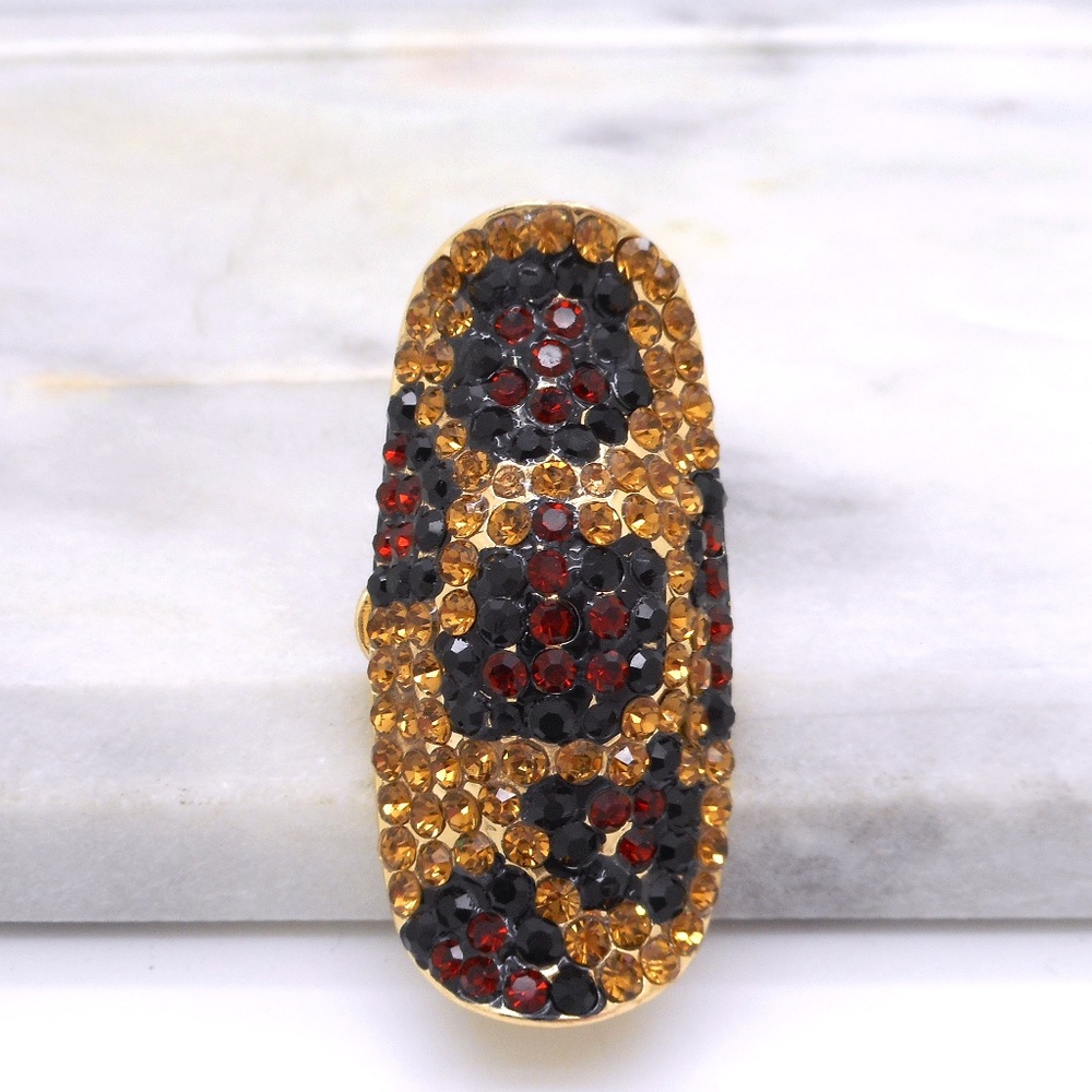 Gold Plated Leopard Quality Stretch Ring